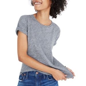 Gray Whisper Cotton Crewneck Tee